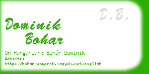 dominik bohar business card